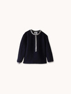 classic navy jersey top<span>トップス</span>