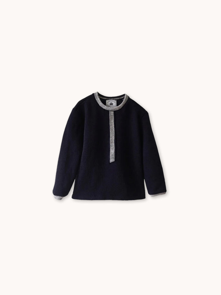 classic navy jersey top<span>トップス</span>