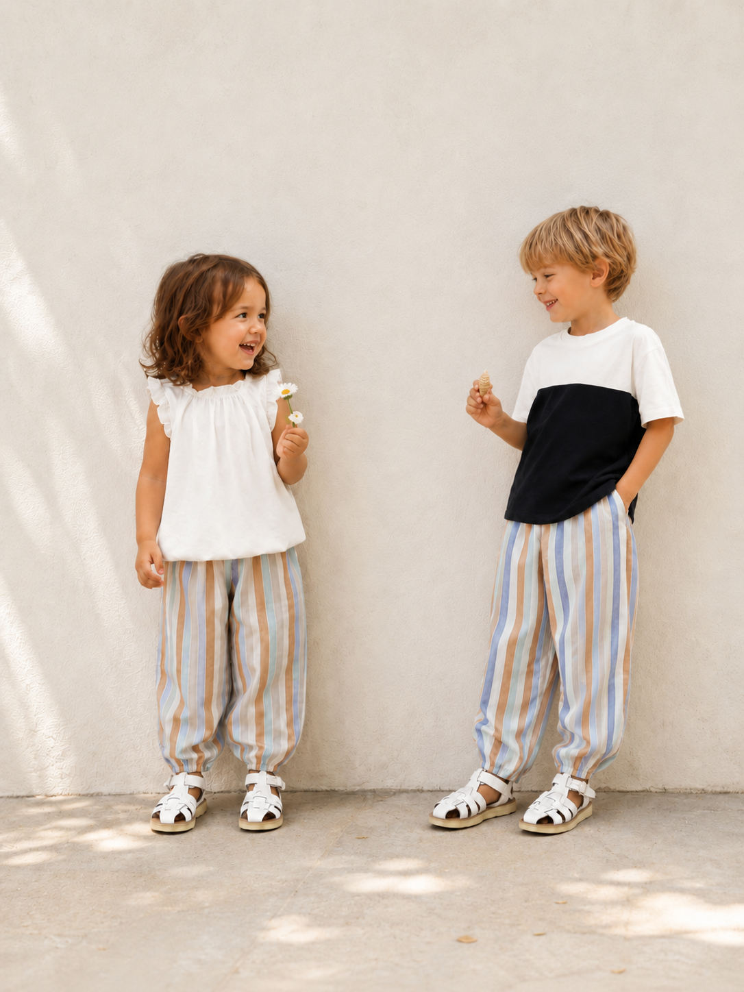 multistripe easy pants