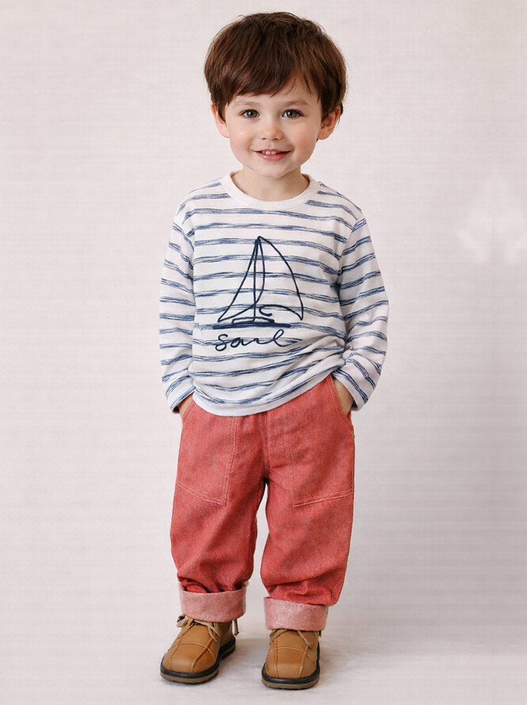 red denim pants<span>ロングパンツ</span>