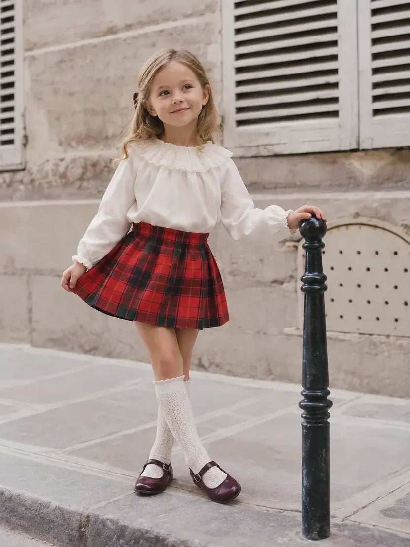 pleated collar tops<span>トップス</span>