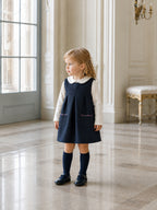 navy jumper dress<span>ワンピース</span>