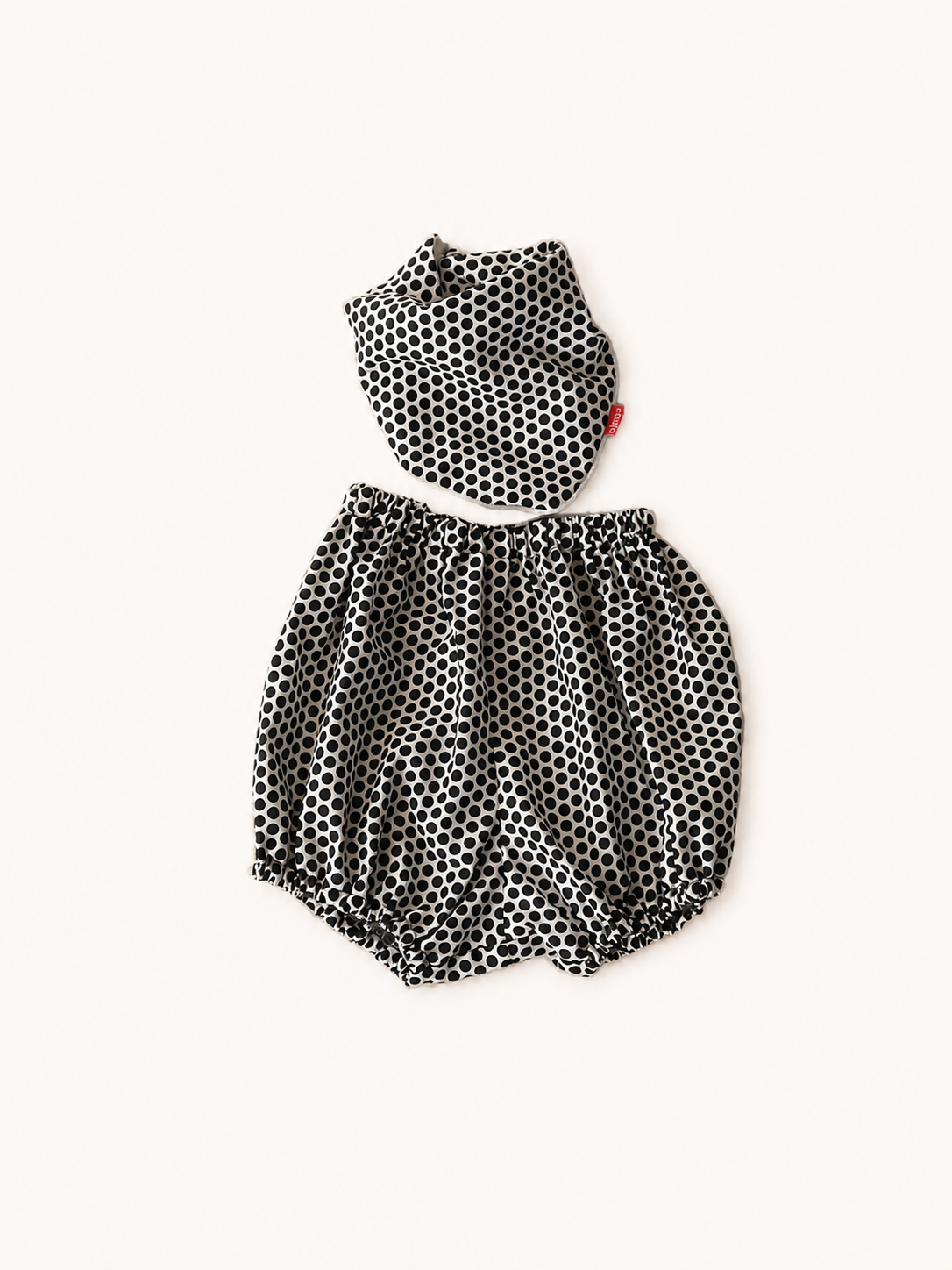 dot bloomer & scarf set