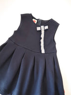 navy jersey tuck skirt dress<span>ワンピース</span>