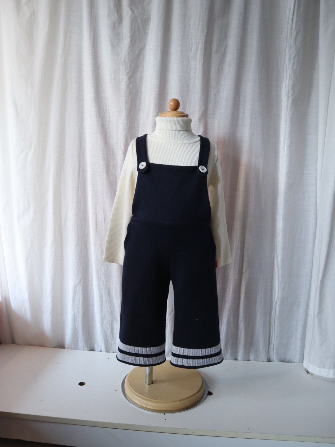 classic navy jersey bib overalls<span>サロペット</span>