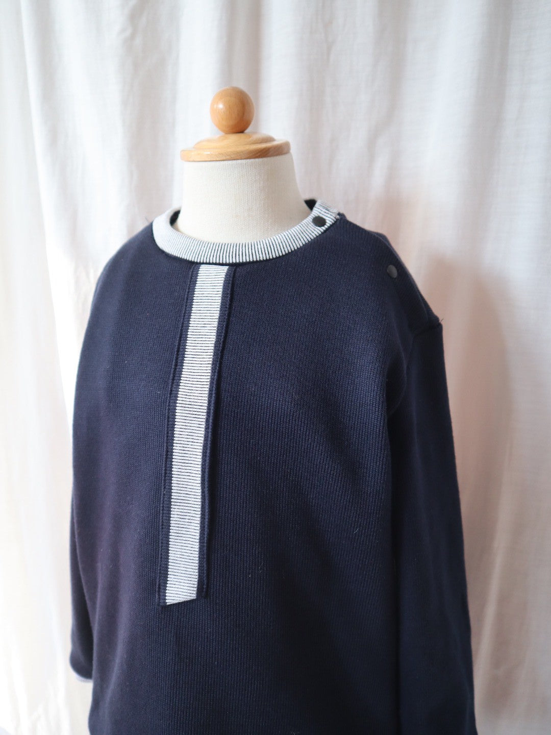 classic navy jersey top<span>トップス</span>