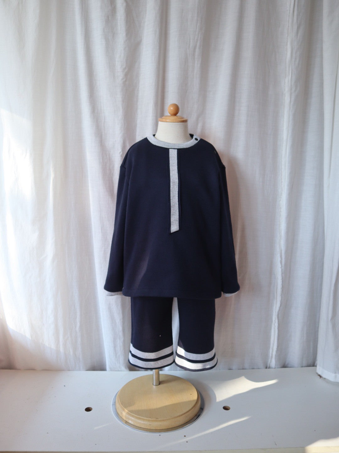 classic navy jersey top<span>トップス</span>
