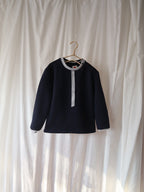 classic navy jersey top<span>トップス</span>