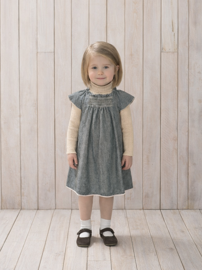Chambray smocked dress(baby)<span>ベビーワンピース</span>