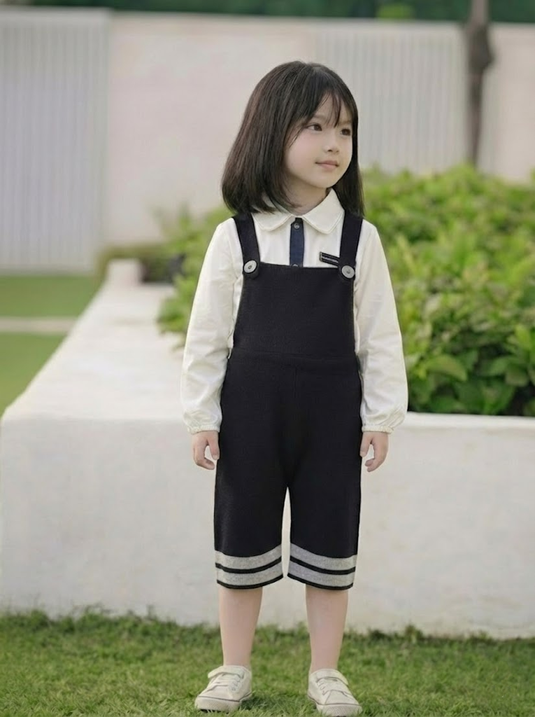 classic navy jersey bib overalls<span>サロペット</span>