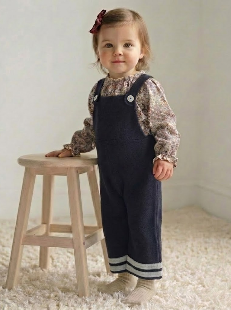 classic navy jersey bib overalls<span>サロペット</span>