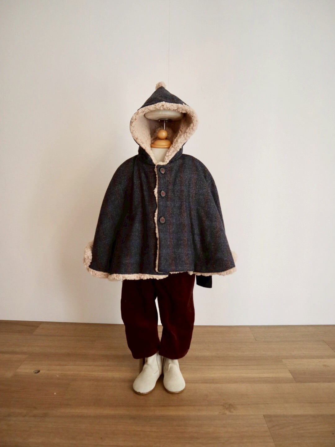 reversible poncho outer<span>アウター</span>