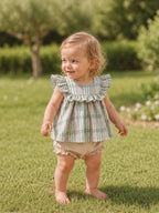 checked blouse& bloomers set<span>ベビースーツ</span>